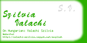 szilvia valachi business card